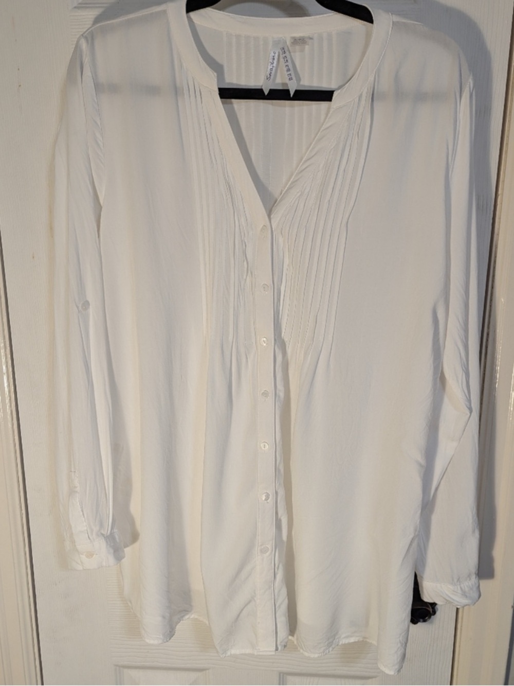 Seraphine White Maternity Blouse Sz. 14
